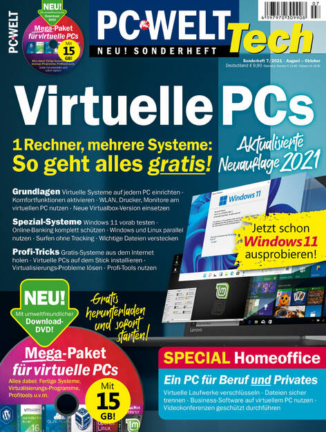 PC-WELT TECH Virtuelle PCs 07/2021