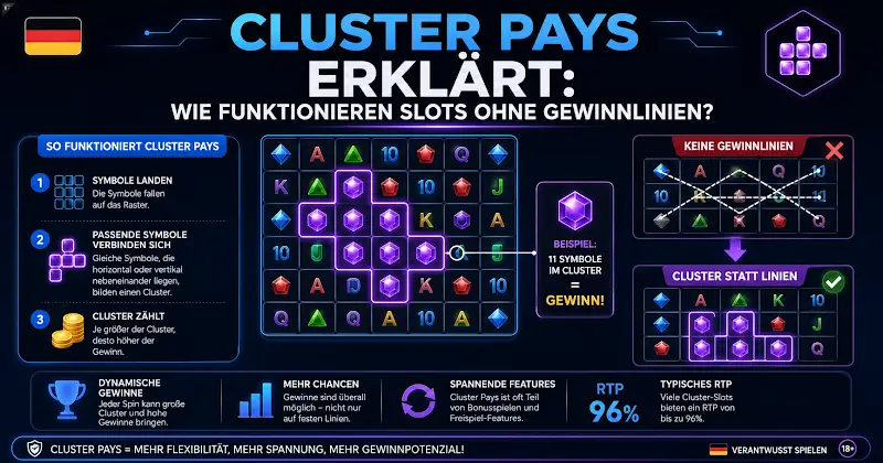 Cluster Pays erklärt: Wie funktionieren Slots ohne Gewinnlinien?